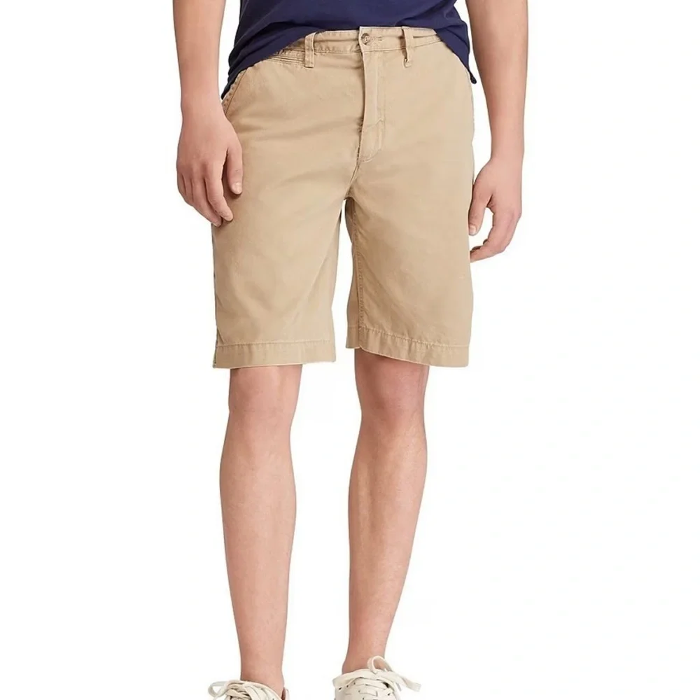 Polo Ralph Lauren Tan Flat Front Relaxed Fit Shorts